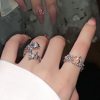 Opal Alloy Open Ring (various Designs) / Set