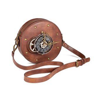 Studded Faux Leather Circle Crossbody Bag Fbg023bn - One Size