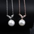 Sterling Silver Necklace With Real Pearl