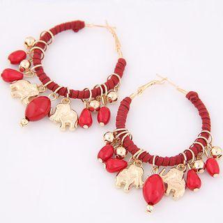 Woven Elephant Earring