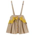 Floral Mini A-line Suspender Skirt