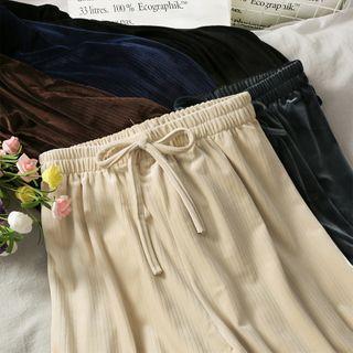 Velvet Wide-leg Pants In 5 Colors
