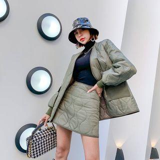 Padded A-line Miniskirt