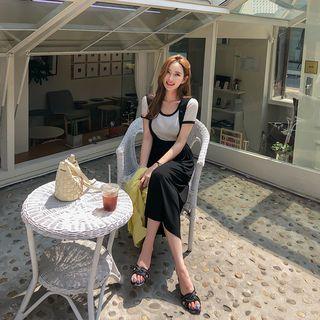 Detachable Suspender Maxi Skirt