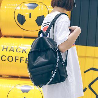 Chain Detail Nylon Backpack