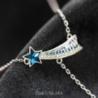 Rhinestone Necklace S925 - 1 Pair - Star - One Size
