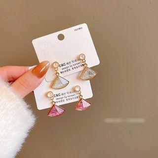Triangle Drop Sterling Silver Ear Stud