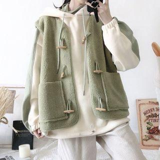 Toggle Fleece Vest / Plain Hoodie