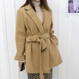 Open-front Coat With Belt