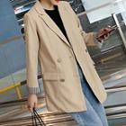 Stripe Cuff Double-breasted Blazer