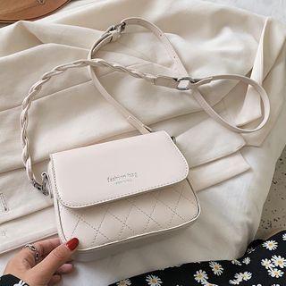 Argyle Stitched Paneled Crossbody Bag