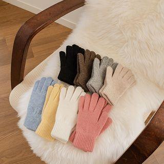 Colored Wool Blend Gloves
