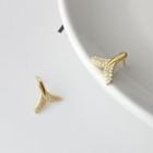 925 Sterling Silver Rhinestone Mermaid Tail Stud Earring