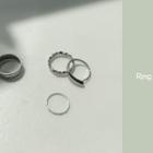 Various Ring Set (4 Pcs) Silver - One Size