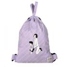 Kiitos Series Drawstring Illustrated Backpack Ride - Purple - One Size