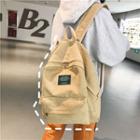 Canvas Plain Appliqued Backpack