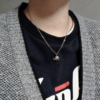 Elephant Pendant Stainless Steel Necklace