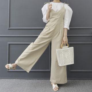 Tie-strap Wide-leg Jumper Pants