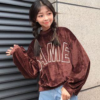 Lantern-sleeve Corduroy Pullover