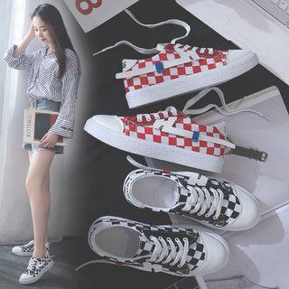 Checker Canvas Sneakers