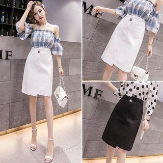 Irregular Straight-fit Skirt