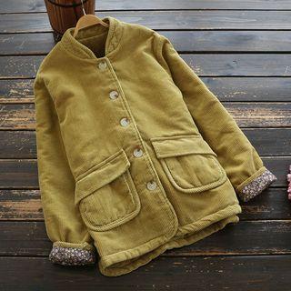 Corduroy Single-breasted Padded Jacket