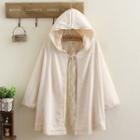 Lace Batwing-sleeve Convertible Hooded Jacket