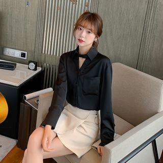 Polo Collar Long-sleeve Shirt