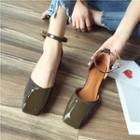 Square Toe Low Heel Dorsays