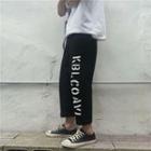 Letter Straight Fit Pants
