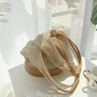 Net Bucket Tote & Pouch Beige - One Size