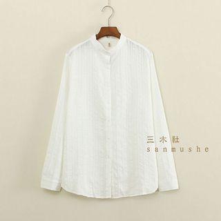 Stand-collar Long-sleeve Blouse