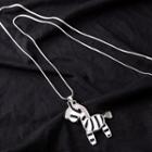 Stainless Steel Zebra Pendant Necklace As Shown In Figure - One Size
