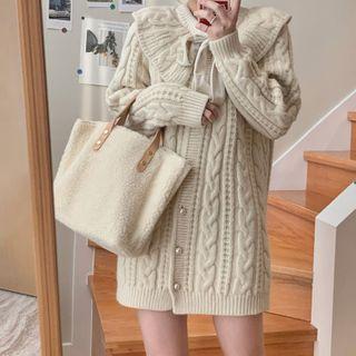 Mini Sweater Dress Beige - One Size