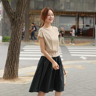 Inset Two-piece Cotton Dress