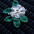 Crochet Flower Applique Sweater