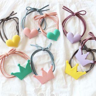 Heart / Crown Matte Hair Tie