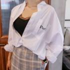 Lettering Loose-fit Shirt