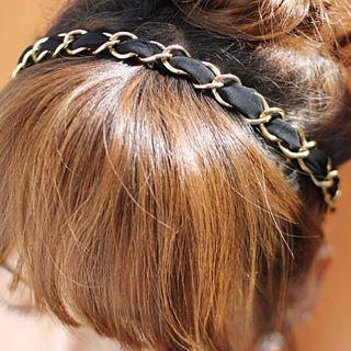 Elasticized Fabric & Chain Hair Band