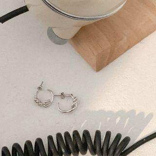 Twist Earrings Silver - One Size