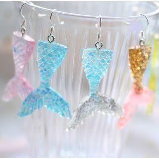 925 Sterling Silver Fish Tail Dangle Earring
