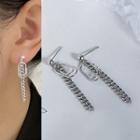 Chain Alloy Fringed Earring 1 Pair - Silver - One Size