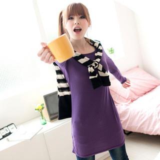 Round-neck Long T-shirt