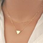 Triangle Pendant Layered Necklace