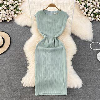 Sleeveless Round Neck Plain Maxi Dress