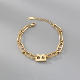 Lettering Titanium Steel Bracelet