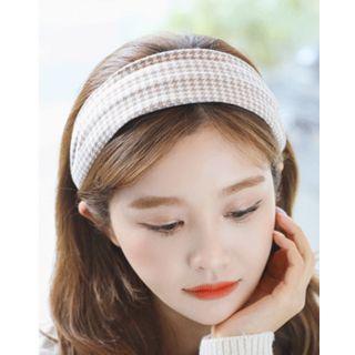 Houndstooth Wide Hair Band