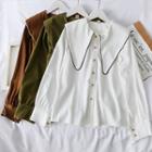 Sailor-collar Loose-fit Shirt
