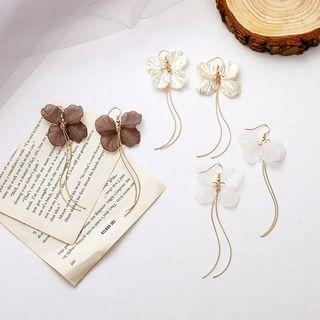 Resin Petal Swirl Dangle Earring