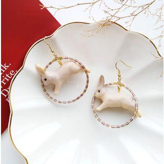 Alloy Rabbit Hoop Earring